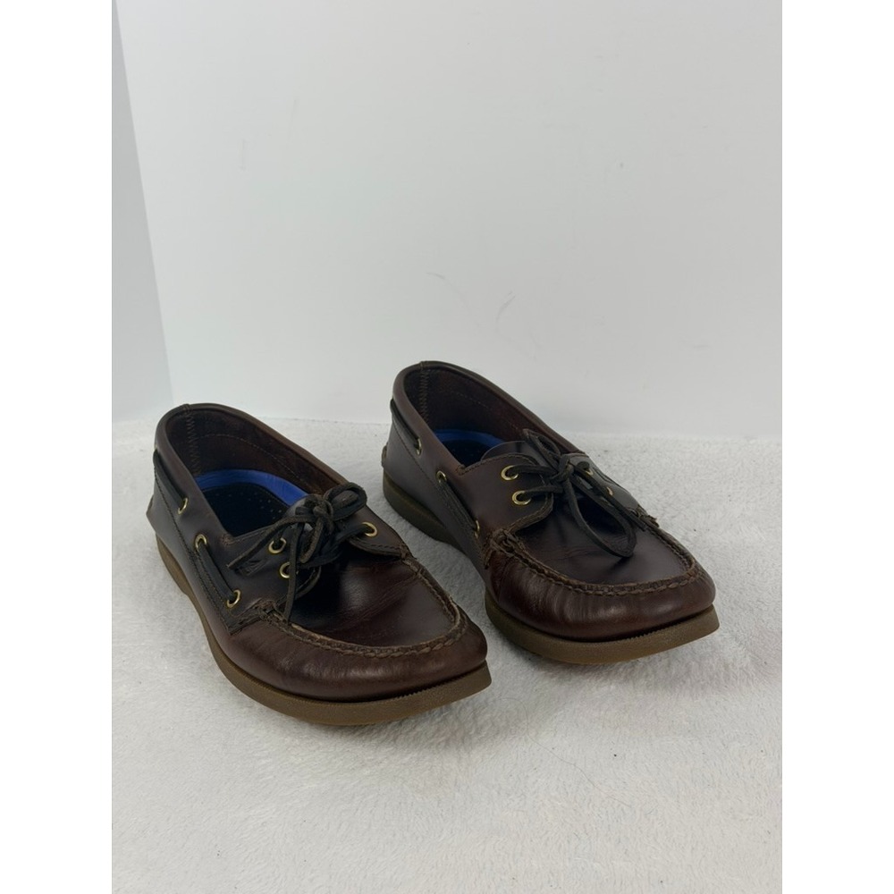 Sperry Top-Sider Mens 10.5 W Authentic Original 2-Eye Boat Shoes Amaretto Leathe